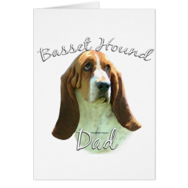 Basset Hound Pappa 2 Hälsningskort (Framsidan)