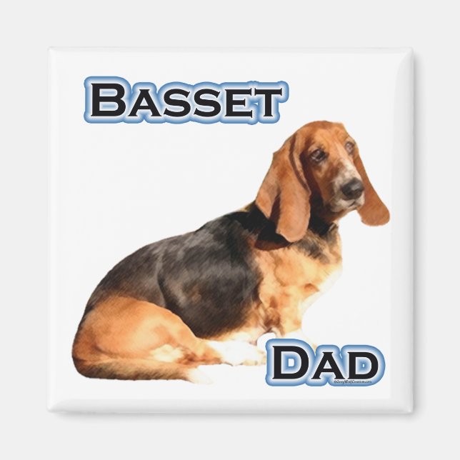 Basset Hound Pappa 4 - Magnet (Framsidan)