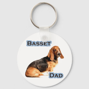 Basset Hound Pappa 4 - Nyckelkedja Nyckelring
