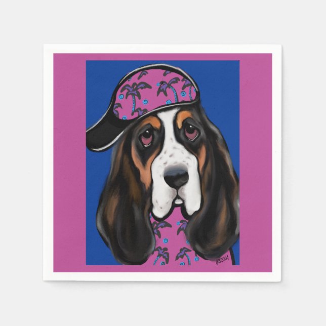 Basset Hound Pappersservett (Framsidan)