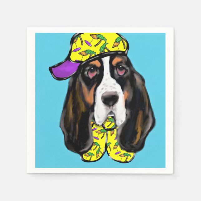 Basset Hound Pappersservett (Framsidan)