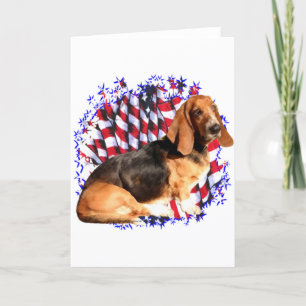Basset Hound Patriot Kort