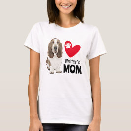 Basset Hound Personlig Mamma T-Shirt