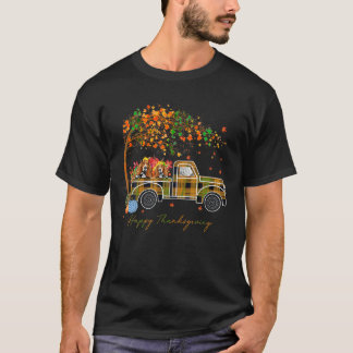 Basset Hound Plade Pumpkin Lastbil - höstfälla - t Shirt