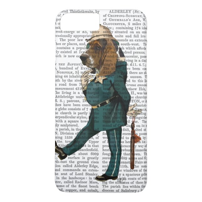 Basset Hound Policeman Case-Mate iPhone Skal (Baksida)