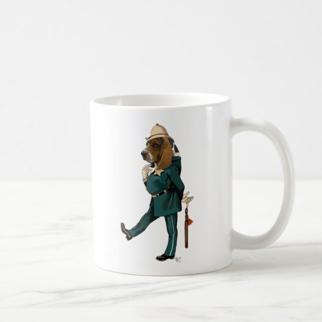 Basset Hound Policeman Kaffemugg (Höger)