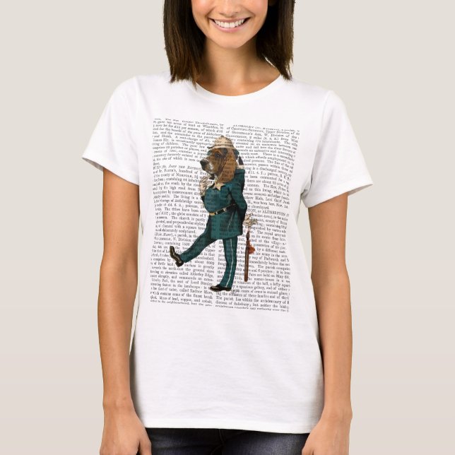 Basset Hound Policeman T-shirt (Framsida)