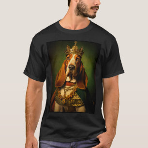 Basset Hound Porträtt Renaissance Funny Pet Mo T Shirt