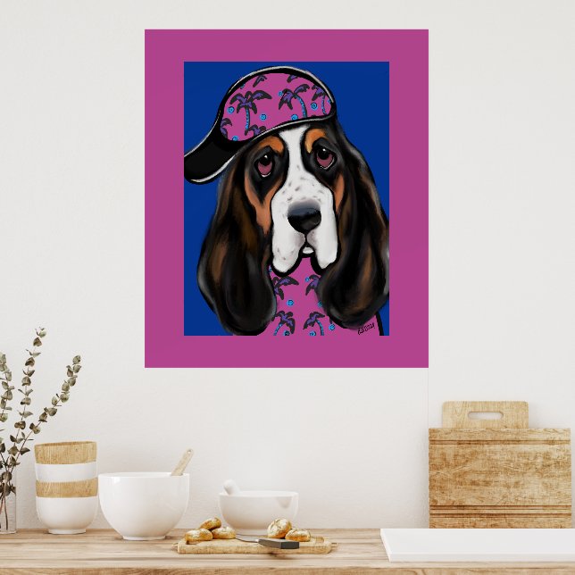Basset Hound Poster (Kök)