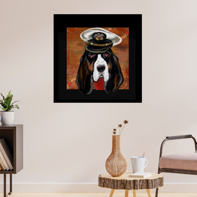 BASSET HOUND POSTER (Vardagsrum 3)