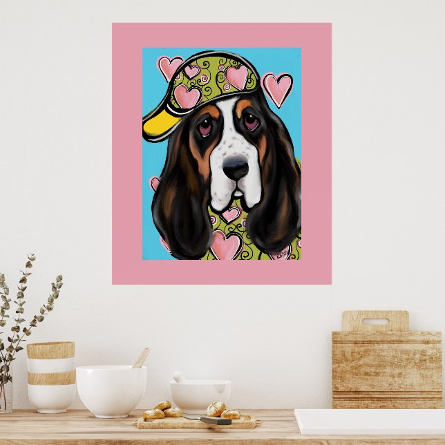 Basset Hound Poster (Kök)