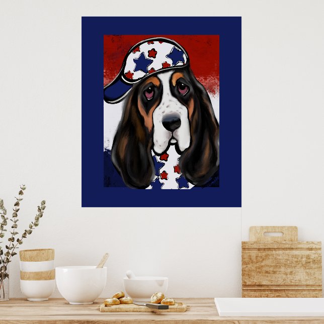 Basset Hound Poster (Kök)