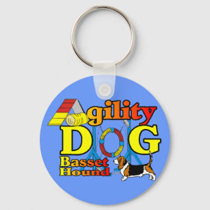 Basset Hound-presentationer Nyckelring