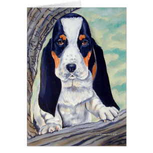 Basset Hound Puppy-kort Hälsningskort