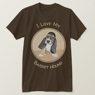 Basset Hound Puppy-målning - Originalteckning av T Shirt