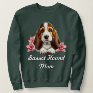 Basset Hound Puppy med blommor T Shirt