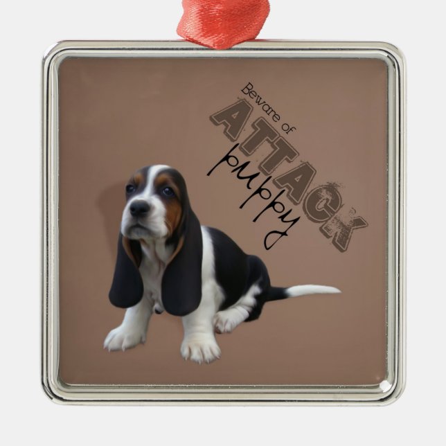 Basset Hound Puppy Ornament (Framsidan)