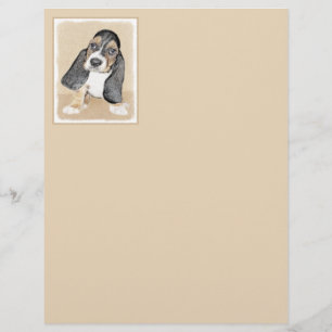 Basset Hound Puppy Painting - Original Hund Art