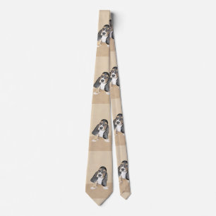 Basset Hound Puppy Painting - Original Hund Art Slips