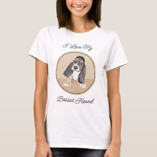Basset Hound Puppy Painting - Original Hund Art T Shirt