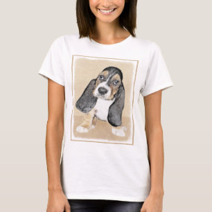 Basset Hound Puppy Painting - Original Hund Art T-shirt