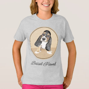 Basset Hound Puppy Painting - Original Hund Art T- T Shirt