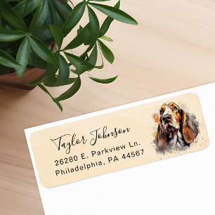 Basset Hound Returadressetikett Returadress Etikett