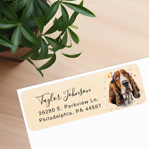 Basset Hound Returadressetikett Returadress Etikett