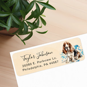 Basset Hound Returadressetikett Returadress Etikett