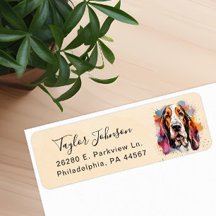 Basset Hound Returadressetikett Returadress Etikett