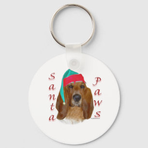Basset Hound Santa Tassar Nyckelring