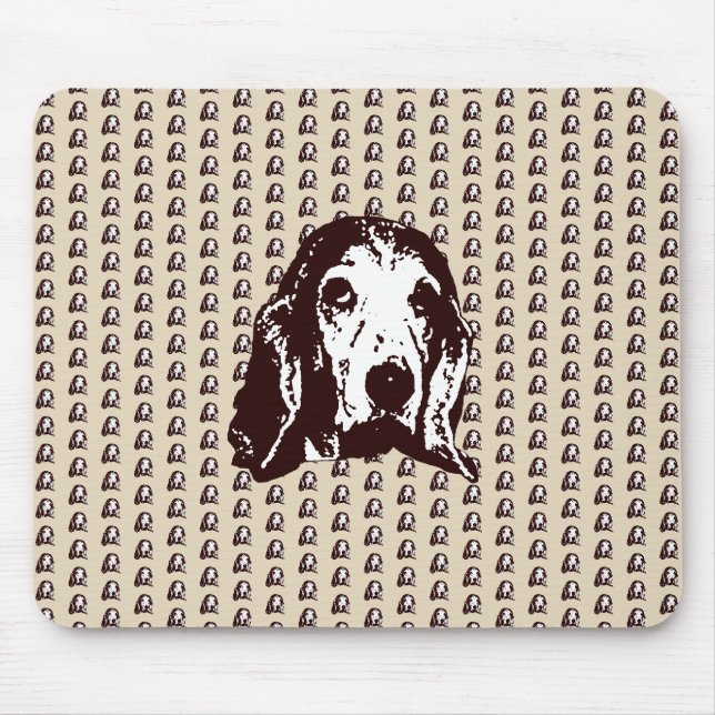 Basset Hound Stor Ansikte Musmatta (Framsidan)