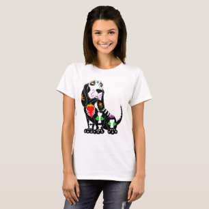 Basset Hound Sugar Skull Tröja