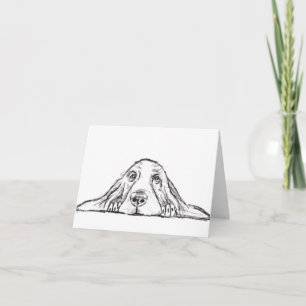 basset hound svart vit enkel valp hund ögon kort
