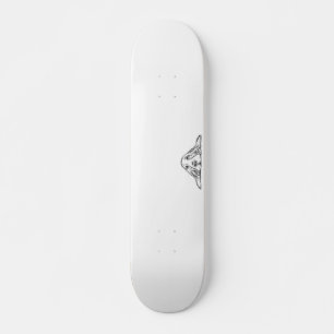 basset hound svart vit enkel valp hund ögon mini skateboard bräda 18,5 cm