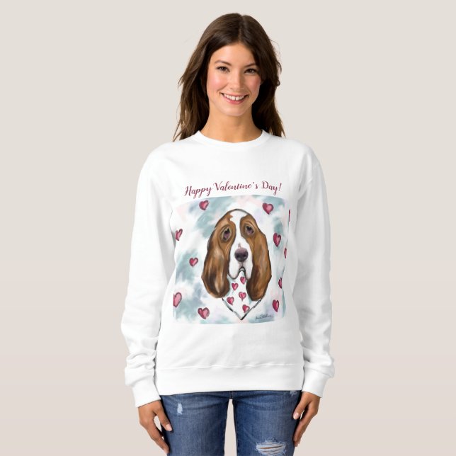 Basset Hound T Shirt (Hel framsida)