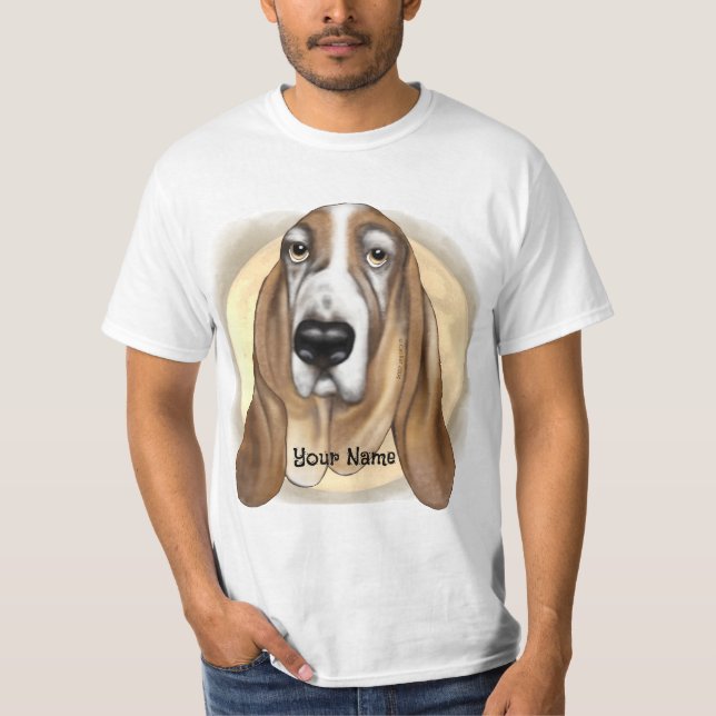 Basset Hound T Shirt (Framsida)