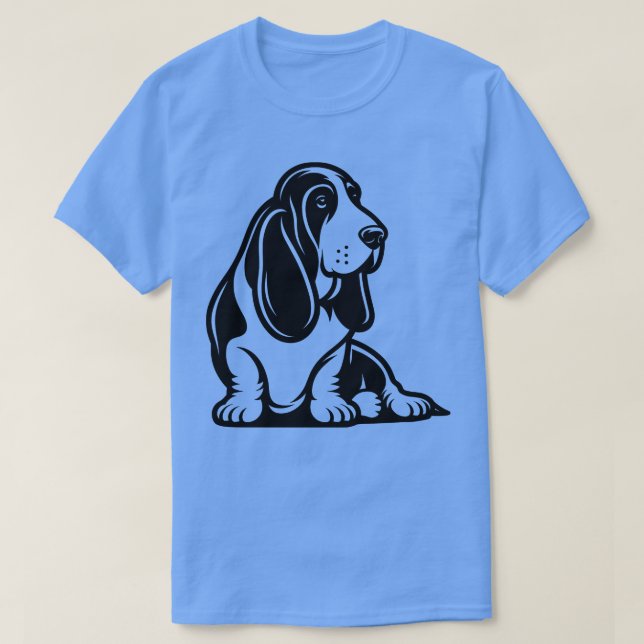 Basset Hound T Shirt (Design framsida)
