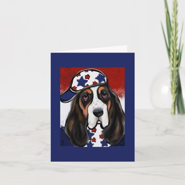 Basset Hound Tack Kort (Framsida)