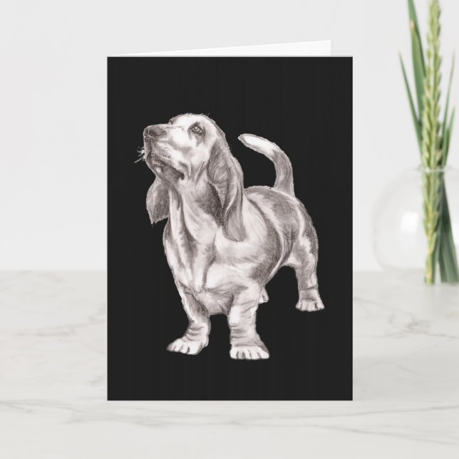 Basset Hound Tack-kort Tack Kort (Framsida)