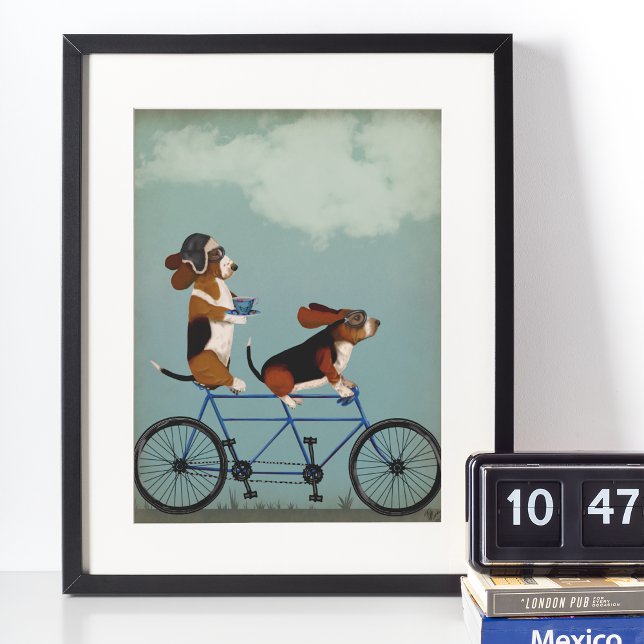 Basset Hound Tandem Poster (Skapare uppladdad)