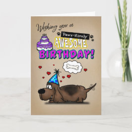 Basset Hound Tassar-aktivt Fantastisk födelsedag Kort
