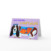 Basset Hound tävlingshund KALLA MIG BARA BLIXTEN!