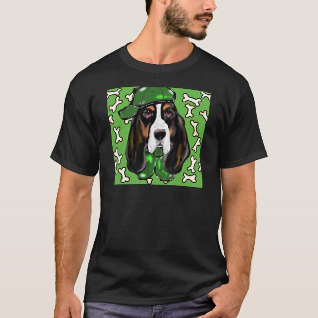 Basset Hound Tee Shirt (Framsida)