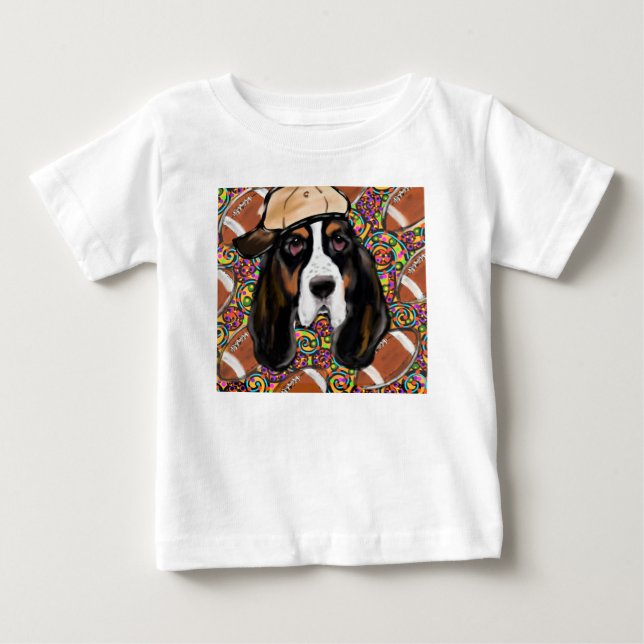 Basset Hound Tee Shirt (Framsida)