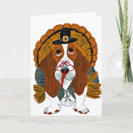 Basset Hound Thanksgiving Turkia Inbjudan
