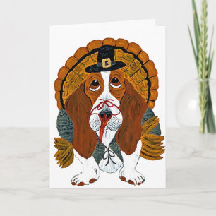 Basset Hound Thanksgiving Turkia Inbjudan