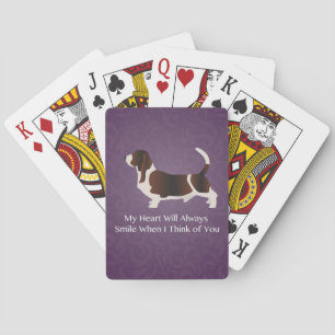Basset Hound Thinking of You Design Kortlek
