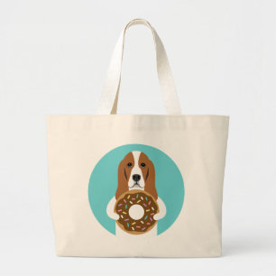 Basset Hound Tote Bag Jumbo Tygkasse