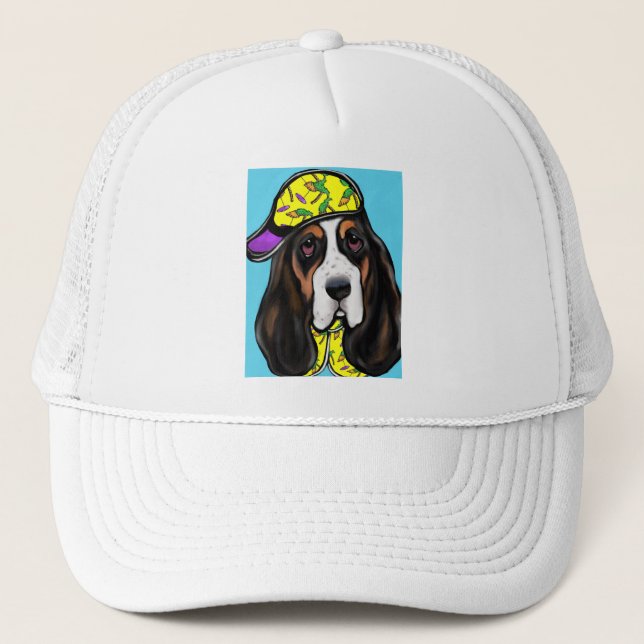 Basset Hound Trucker Keps (Framsida)